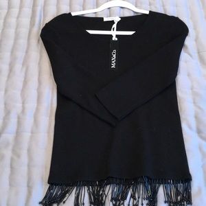 Black Max and Co top with beaded fringe